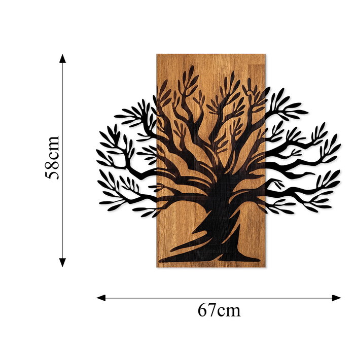 Wallity Monumental Tree Escultura de Pared en Nogal y Negro